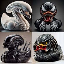 creative alien series funny duck model figure