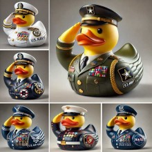 Creative Captain Officer Duck Resin Figurine