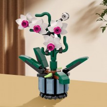 Creative DIY Plant Orchid building blocks figures