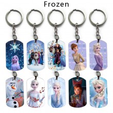 Frozen Elsa Anna anime alloy two-sided pendant key...