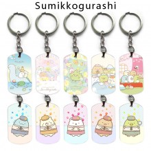 Sumikko Gurashi anime alloy two-sided pendant key chain keychains