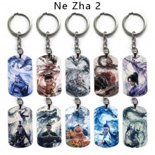 Nezha 2 anime alloy two-sided pendant key chain keychains