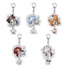 EVA anime acrylic key chains