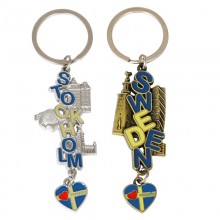 Sweden Flag Stockholm Symbolic Architecture key chain keychain