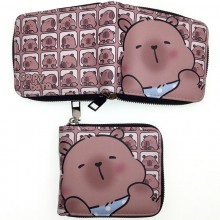 Capybara zipper wallet purse