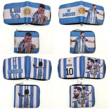 Football Messi zipper wallet purse
