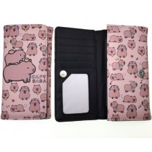 Capybara anime buckle long wallet