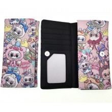 Labubu anime buckle long wallet
