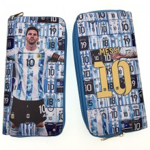 Football Messi zipper long wallet