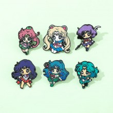 Sailor Moon anime alloy enamel brooch pins
