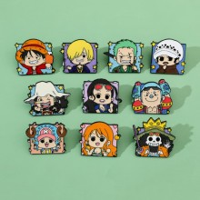 One Piece anime alloy enamel brooch pins