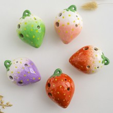 Strawberry Fruits Ceramics Ocarina 6 Holes