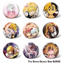 The Seven Deadly Sins anime tinplate brooch pins s...
