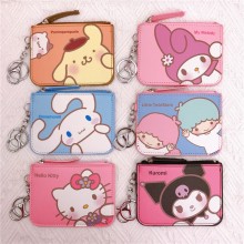Sanrio Melody kitty Cinnamoroll Kuromi ID cards holders cases lanyard key chain