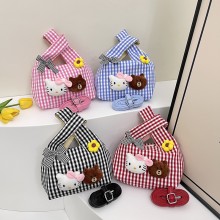 Hello Kitty Plaid Commuter Shoulder Messenger Bag