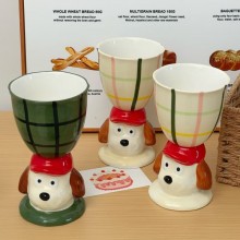 3D Cute Dog tall ceramic mug cup