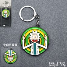 Rick and Morty anime movable key chain