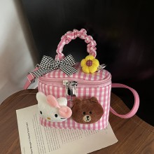 Hello Kitty Plaid Commuter Shoulder Messenger Bag