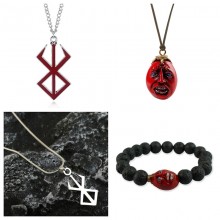 Berserk anime necklace bracelet OPP bag