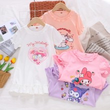 Sanrio Melody kitty Cinnamoroll Kuromi anime short sleeves t-shirts pajamas