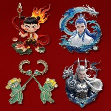 Nezha 2 Metal Magnetic Fridge Magnet Refrigerator ...