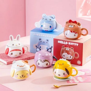 Sanrio Melody kitty Cinnamoroll Kuromi anime ceramics coffee mug cups