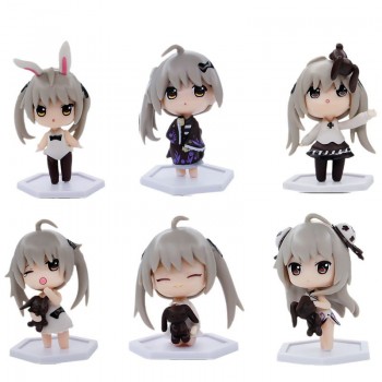 6pcs Yosuga no Sora Kasugano Sora anime figures set(OPP bag)