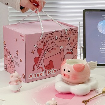 Angel Pig Ceramic Cup Mug