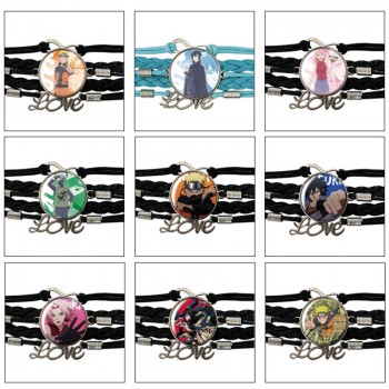 Naruto anime braided gemstone bracelet hand chain