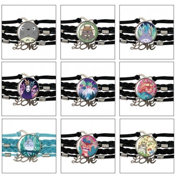 Totoro anime braided gemstone bracelet hand chain