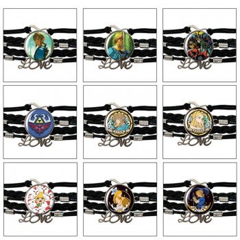 The Legend of Zelda braided gemstone bracelet hand chain