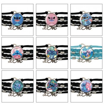 Stitch anime braided gemstone bracelet hand chain