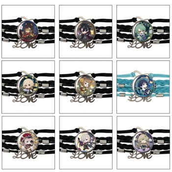 Genshin Impact game braided gemstone bracelet hand chain