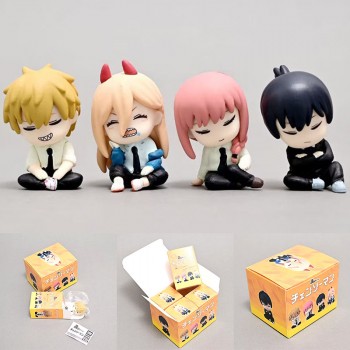 Chainsaw Man sleeping anime figures gashapons(4pcs a set)