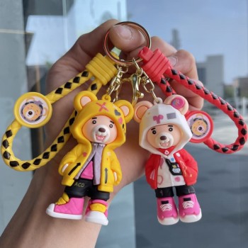 Fashion Bear anime figure doll key chains
