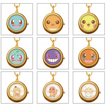 Pokemon anime rotating necklace pocket watch