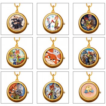 Zootopia anime rotating necklace pocket watch