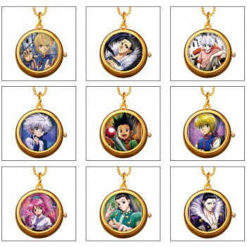 Hunter x Hunter anime rotating necklace pocket watch