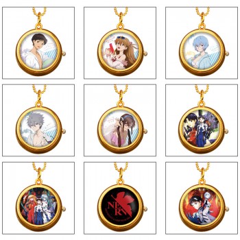 EVA anime rotating necklace pocket watch