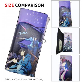 Solo Leveling anime long wallets card holder purse