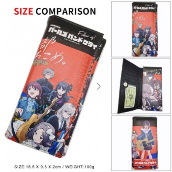 GIRLS BAND CRY anime long wallets card holder purse