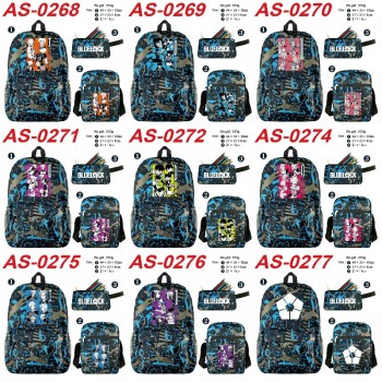Blue Lock anime shoulder backpack bag pencil case set