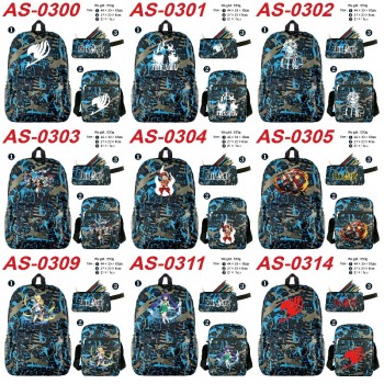 Fairy Tail anime shoulder backpack bag pencil case set