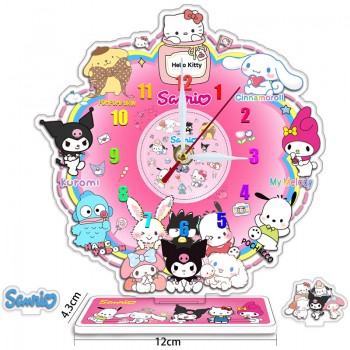 Sanrio Melody kitty Cinnamoroll Kuromi Acrylic Stand Diy Clock