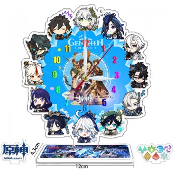 Genshin Impact game Acrylic Stand Diy Clock
