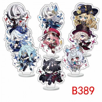 Genshin Impact game mini stand acrylic figures set(9pcs a set)