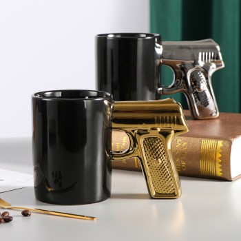 Creative Pistol Handle Gun Ceramic Coffee Mug Cups