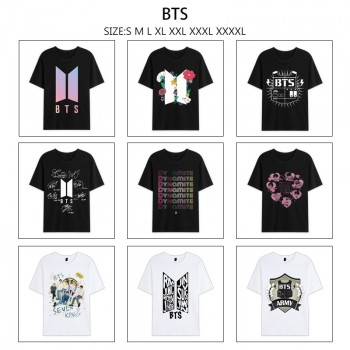 BTS BT21 star Short Sleeve Cotton T-Shirts