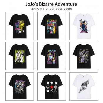 JoJo's Bizarre Adventure anime Short Sleeve Cotton T-Shirts