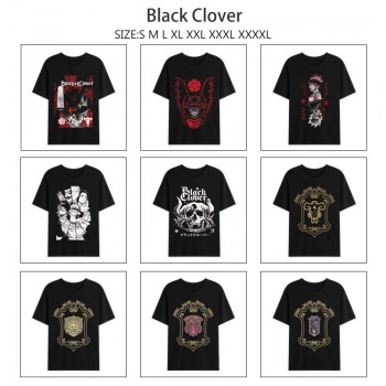 Black Clover anime Short Sleeve Cotton T-Shirts
